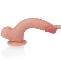 Lovetoy Nature dildo de silicona líquida 8" color piel