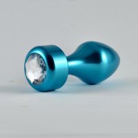Lovetoy plug anal rosa azul con joya