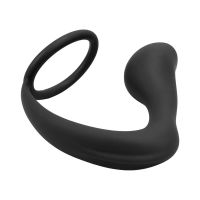 Tardenoche Randal plug anal de silicona con anillo para el pene (negro), imagen 6