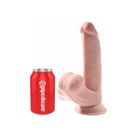 King Cock Triple Density dildo con testículos oscilantes 8", imagen 2