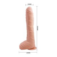 Baile Alex dildo curvo con testículos y ventosa punto G, imagen 9