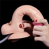 Lovetoy dildo eyaculador 9" natural, imagen 2
