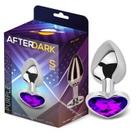 AfterDark plug anal con forma de corazón lavanda talla S, imagen 2