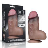 Lovetoy dildo de doble capa en silicona platino 7", imagen 10