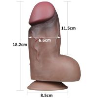 Lovetoy dildo de doble capa en silicona platino 7", imagen 9