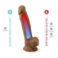 SilexD dildo de silicona de doble densidad Mod. 1 - 7" caramelo, imagen 4