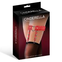Cinderella liga con corazón y volantes, rojo, imagen 2