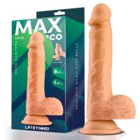Max & Co Dean dildo realista con testículos 8,5" color piel