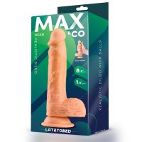 Max & Co Dean dildo realista con testículos 8,5" color piel, imagen 4