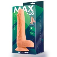 Max & Co Tod dildo realista con testículos 9" color piel, imagen 4