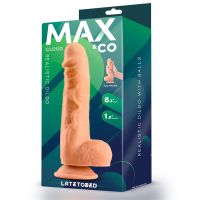 Max & Co Cloud dildo realista con testículos 8,3" color piel, imagen 3