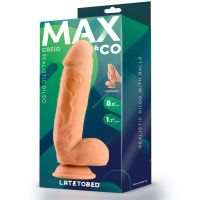 Max & Co Creig dildo realista con testículos 8,5" color piel, imagen 3