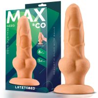 Max & Co Gerd dildo realista con testículos 8,1" color piel, imagen 2