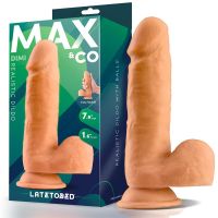 Max & Co Dimi dildo realista con testículos 7,9" color piel, imagen 2