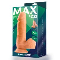 Max & Co Dimi dildo realista con testículos 7,9" color piel, imagen 4