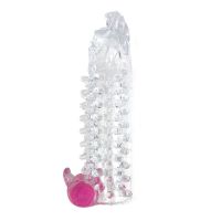 A-Gusto anillo vibrador para el pene con relieves, transparente, imagen 4