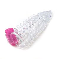 A-Gusto anillo vibrador para el pene con relieves, transparente, imagen 5
