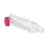 A-Gusto anillo vibrador para el pene con relieves, transparente, imagen 6