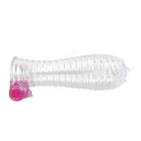 A-Gusto funda vibradora para el pene con estrías, transparente, imagen 3