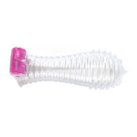 A-Gusto funda vibradora para el pene con estrías, transparente, imagen 4