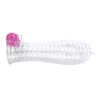A-Gusto funda vibradora para el pene con estrías, transparente, imagen 5