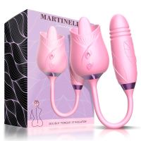 Martinella estimulador de clítoris con lengua doble y empuje, imagen 2
