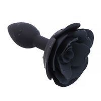 A-Gusto plug anal de silicona con rosa (negro), imagen 3