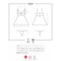 Obsessive picardías con tanga y encaje floral (blanco), imagen 3