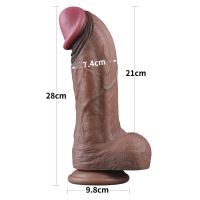 Lovetoy dildo de silicona de doble capa XXL 11", imagen 11