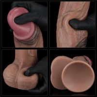 Lovetoy dildo de silicona de doble capa XXL 11"
