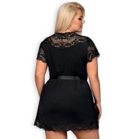 Obsessive 810-PEI-1 kimono con encaje (negro), imagen 2