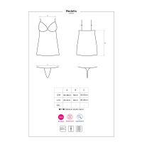 Obsessive Redella camisón con tanga (negro), imagen 3