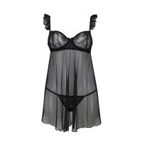 Avanua Milagros camisón y tanga (negro), imagen 3