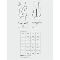 Obsessive Emperita corsé con liguero y tanga (negro), imagen 3
