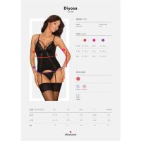 Obsessive Diyosa corsé con liguero y tanga (negro), imagen 3