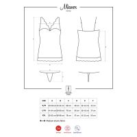 Obsessive Miamor camisón con tanga, blanco mate, imagen 3