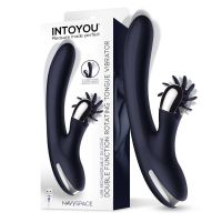IntoYou Navyspace vibrador con lenguas giratorias (azul), imagen 4