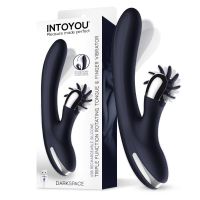 IntoYou Darkspace vibrador con lenguas giratorias y dedo (azul), imagen 3