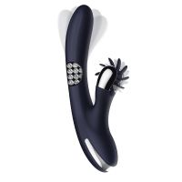 IntoYou Royalspace vibrador con lenguas giratorias y 360º (azul)