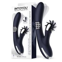 IntoYou Royalspace vibrador con lenguas giratorias y 360º (azul), imagen 2