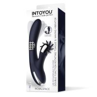IntoYou Royalspace vibrador con lenguas giratorias y 360º (azul), imagen 5