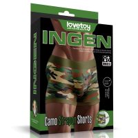 Lovetoy short strap-on con estampado de camuflaje 28"-32"