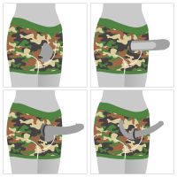 Lovetoy short strap-on con estampado de camuflaje 28"-32", imagen 4