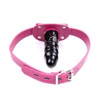 LateToBed mordaza con dildo ajustable 46-58 cm, dildo 10 cm