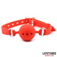 LateToBed mordaza de bola transpirable de silicona S - 4 cm, imagen 2