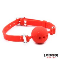 LateToBed mordaza de bola transpirable de silicona S - 4 cm, imagen 3
