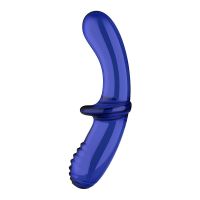 Satisfyer Double Crystal estimulador de cristal frío y calor (azul), imagen 2