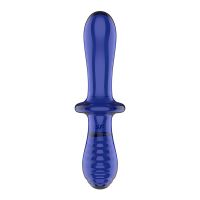 Satisfyer Double Crystal estimulador de cristal frío y calor (azul), imagen 4
