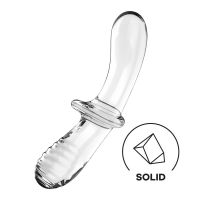 Satisfyer Estimulador Double Crystal frío y calor Transparente, imagen 2