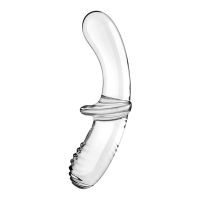 Satisfyer Estimulador Double Crystal frío y calor Transparente, imagen 3